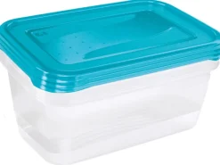Keeeper Vorratsdosen|Vorratsbehälter<Frischhaltedose Fredo Fresh Transparent-Blau 3 x 1,25 l