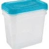 Keeeper Vorratsdosen|Küchenhelfer<Frischhaltedose Fredo Fresh Transparent-Blau 3 x 1 l