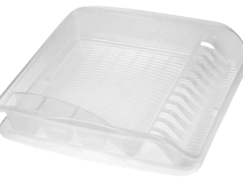 Online Keeeper Geschirrabtropfkorb Pierre mit Tablett 39,5 cm x 39,5 cm x 8 cm Transp