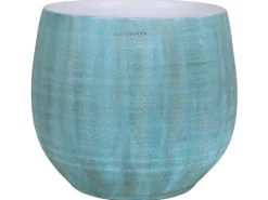 Töpfe<Keramik-Übertopf Faro Ø 20 cm x 17 cm Grün