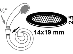 Kirchhoff Dichtung Schmutzfangsieb für Brauseschlauch 13 mm (1/2")< Zubehör Für Küchenarmatur|Ersatzteile Küchenarmatur