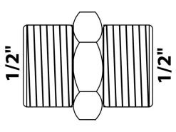 Kirchhoff Zubehör Für Küchenarmatur<Doppelnippel 21 mm (1/2" AG) Chrom