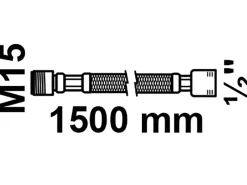 Online Kirchhoff Geschirrbrauseschlauch 150 cm Schwarz 18,7 mm (1/2