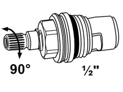 Online Kirchhoff Keramik-Oberteil Messing 90°-Verschluss für 13 mm (1/2") Blank