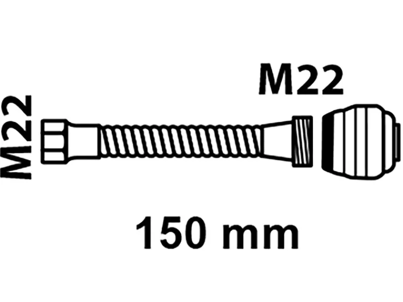 Kirchhoff Ersatzteile Küchenarmatur|Zubehör Für Küchenarmatur<Metall-Schlauch mit Spülbrause M22IG Chrom