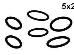Hot Kirchhoff O-Ring-Sortiment Gummi 5 Größen Schwarz 5 x 2 Stück