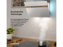 Klarstein Alina Dunstabzugshaube EEK A Touch LED-Beleuchtung Abluft/Umluft 600 m³/h< Inselhauben|Dunstabzugshauben-Filter