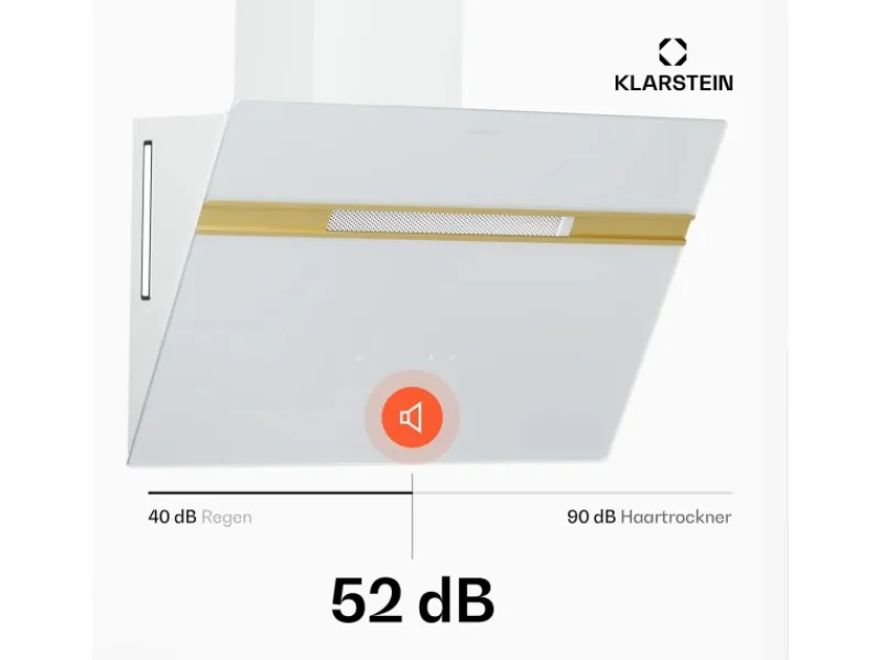 Klarstein Alina Dunstabzugshaube EEK A Touch LED-Beleuchtung Abluft/Umluft 600 m³/h< Inselhauben|Dunstabzugshauben-Filter