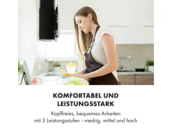 New Klarstein Amelia Dunstabzugshaube 123W 60x47x23,5cm LED-Beleuchtung Touch Glas Schwarz