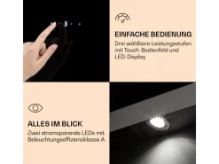 Hot Klarstein Aurora Eco 90 Dunstabzugshaube 550 m³/h 90cm Kopffrei Ambientelicht Schwarz