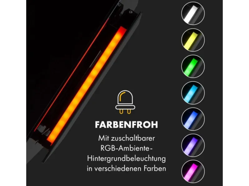 Klarstein Eleonora 60 Dunstabzugshaube 426 m³/h Touch-Panel Ambiente-Licht Schwarz< Dunstabzugshauben-Filter