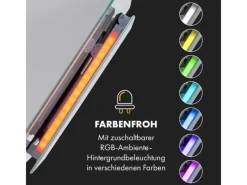 Klarstein Eleonora 60 Dunstabzugshaube 426 m³/h Touch-Panel Ambiente-Licht Weiß< Dunstabzugshauben-Filter