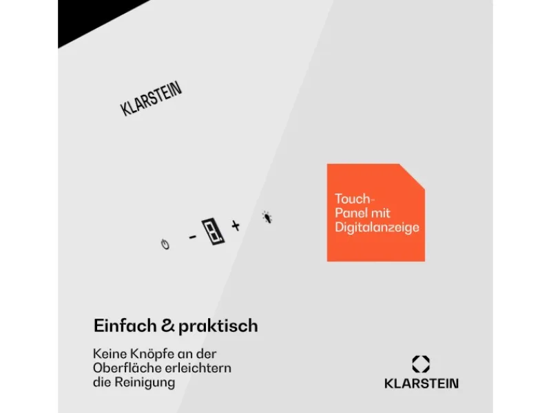 Klarstein Herde<Laurel 60 Dunstabzugshaube 60cm Abluft 247 m³/h LED Touch Weiß
