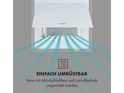 Klarstein Mirage 60 Dunstabzugshaube 550 m³/h Touch-Panel Ambient EEC A+ Weiß