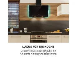 Sale Klarstein Mirage 90 Dunstabzugshaube 550 m³/h Touch-Panel RGB-Ambiente-Licht A++ Schwarz