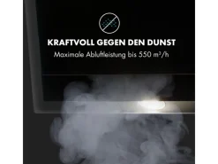 Sale Klarstein Mirage 90 Dunstabzugshaube 550 m³/h Touch-Panel RGB-Ambiente-Licht A++ Schwarz