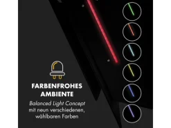 Sale Klarstein Mirage 90 Dunstabzugshaube 550 m³/h Touch-Panel RGB-Ambiente-Licht A++ Schwarz