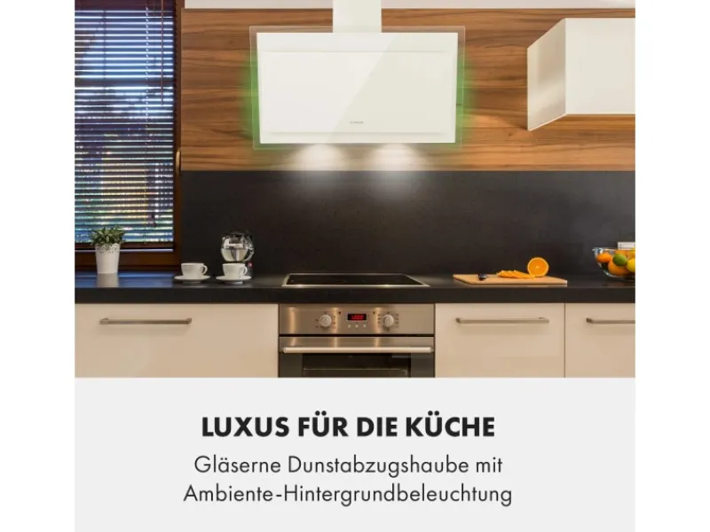Klarstein Dunstabzugshauben-Filter|Herde<Mirage 90 Dunstabzugshaube 550 m³/h Touch-Panel Ambient EEC A++