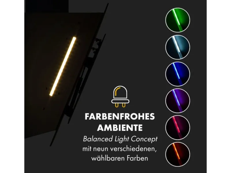 Klarstein Dunstabzugshauben-Filter|Herde<Mirage 90 Dunstabzugshaube 550 m³/h Touch-Panel Ambient EEC A++