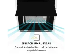 Sale Klarstein Mirage 60 Dunstabzugshaube 550m³/h Touch-Panel RGB-Ambiente-Licht Glas Schwarz