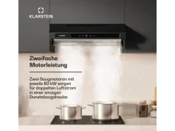 Outlet Klarstein Purista Force Dunstabzugshaube Kompakt 384,8 m³/h EEK C Doppelmotortechnologie