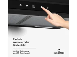 Outlet Klarstein Purista Force Dunstabzugshaube Kompakt 384,8 m³/h EEK C Doppelmotortechnologie