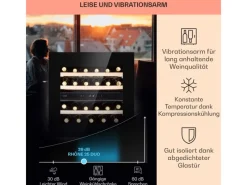 Klarstein Rhone 25 Duo Weinkühlschrank Kompression 2 Zonen 75 L 25 Flaschen< Kühlschränke
