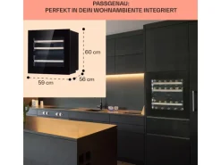 Klarstein Rhone 25 Duo Weinkühlschrank Kompression 2 Zonen 75 L 25 Flaschen< Kühlschränke