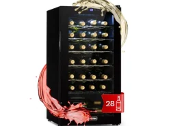 Klarstein Shiraz 28 Uno Weinkühlschrank 74 L 28 Flaschen Touch-Bedienfeld 5-18°C< Kühlschränke