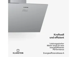 Klarstein Dunstabzugshauben-Filter<Silver Lining 60 Dunstabzugshaube 60cm 600m³/h EEK A Edelstahl Silber