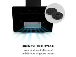 Klarstein Dunstabzugshauben-Filter|Herde<Sofia 60 Dunstabzugshaube Kopffrei 300 m³/h Touch-Control Glasfront