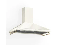 Klarstein Victoria 90 Dunstabzugshaube 90cm Retro-Design 644,5m³/h 2 LED-Lampen Creme< Kochfelder