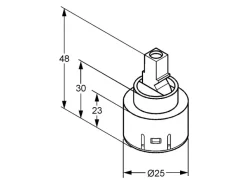 Outlet Kludi Ersatz-Kartusche K-25 Neutral