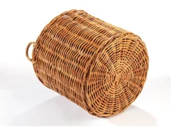 Töpfe<Kobolo Pflanzkorb Übertopf Pflanzkübel  Rattan Lacak Rund mit Folie