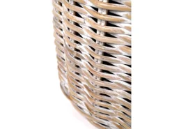 Kobolo Pflanzkorb Übertopf Pflanzkübel Rattan Kubu Grey Rund mit Folie< Töpfe