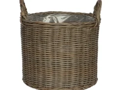 Korb mit Griffen aus Polyrattan 33 cm x 33 cm x 34,5 cm< Töpfe