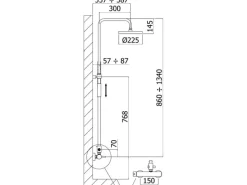 Kronenbach Einhebelmischer<Duschsystem 2.0 rund mit Einhebelmischer und Kopfbrause 22,5 cm in Chrom