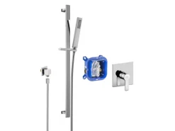 Kronenbach Duschsystem Unterputz mit Einhebelmischer eckig Neura 2.0 in Chrom< Einhebelmischer
