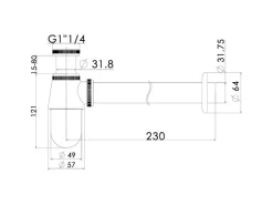 Kronenbach Tassensiphon 5/4 Zoll Serienübergreifend in Chrom< Ersatzteile Küchenarmatur|Zubehör Für Küchenarmatur