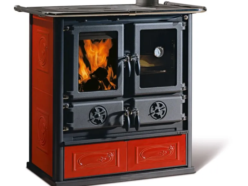 La Nordica Küchenherd Rosetta Kachel Rot 7,2 kW EEK: A+ gratis Anzündpapier< Herde