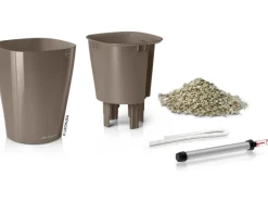 Discount Lechuza ® Pflanzgefäß Mini-Deltini hochglanz Ø 10 cm Taupe
