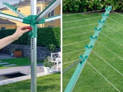 Online Leifheit Wäschespinne Linomatic V 40m Leine Wäscheständer höhenverstellbar