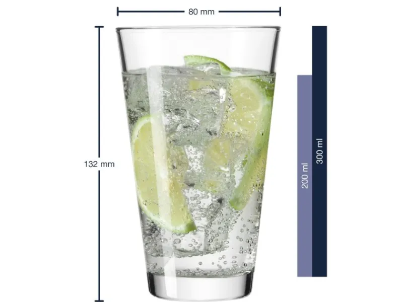Leonardo Ciao Trinkgläser Wassergläser Stapelgläser 300 ml 48er Set< Geschirr