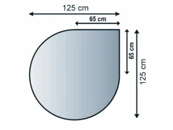 Lienbacher Herde<Funkenschutzplatte Glasbodenplatte Tropfenform 6mm Stärke