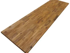 Massivholz Arbeitsplatte Akazie-Teak Optik 240 cm x 63,5 cm x 2,7 cm< Kücheninseln