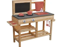 Best Matschküche FSC® Tanne 93 cm x 82,5 cm x 32 cm Rot-Grau-Schwarz