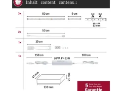Sale Paulmann MaxLED 500 Comfort Set kitchen 1,8m IP44 Cover 2700K 11W 230/24V 20VA Silber