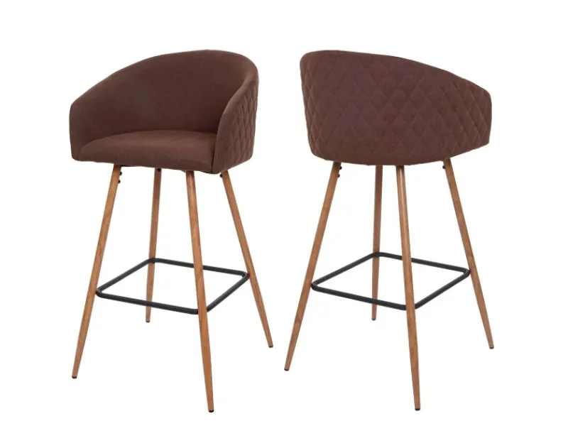 MCW Barhocker D72 2er-Set Stoff/Textil< Kücheninseln