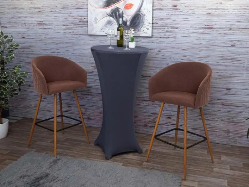 MCW Barhocker D72 2er-Set Stoff/Textil< Kücheninseln