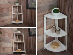 MCW Eckregal K44 Shabby Weiß< Küchenregale